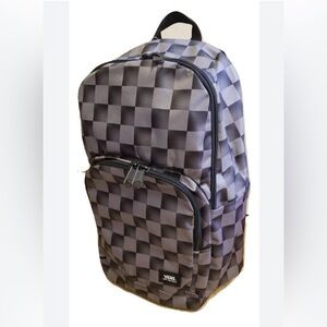 VANS OFF THE WALL ALUMNI CHECKERBOARD BACKPACK SCHOOL BAG - authentic Grey Black